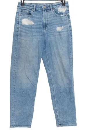 American Eagle Jeans Mom Straight Distressed High Rise Blue Size 10 Y2K 90s thumbnail 1