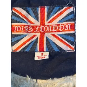 Charlotte Russe Miss London Navy Blue Faux Fur Hood Toggle Parka Jacket Sm NEW thumbnail 3