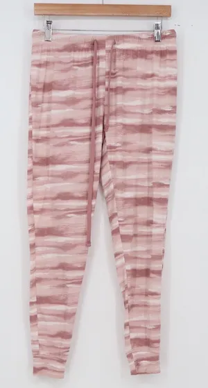 Unbranded Jogger Pants Womens S Pink Striped Drawstring Excellent thumbnail 1