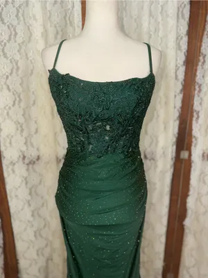 Gorgeous Green Sparkling Mermaid Prom/Pageant Gown thumbnail 4