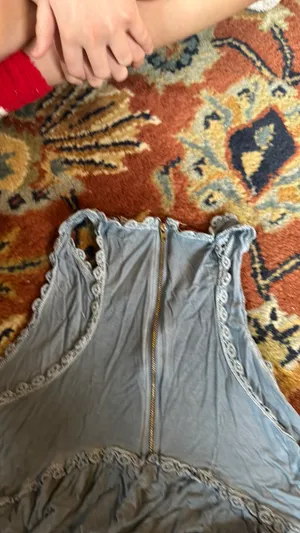 POL Babydoll Tunic Dusty Blue Top thumbnail 3