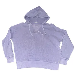 FP Movement Free People Women’s XS Purple Lilac Waffle Knit Hoodie Simple Hoodie thumbnail 2