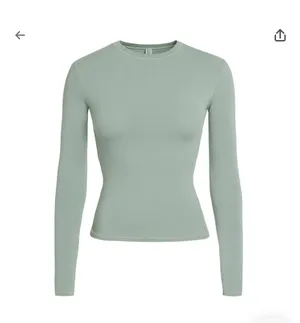 Skims cotton jersey long sleeve top thumbnail 3