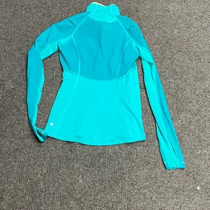 Lululemon athletica womens 1/4 quarter zip pullover popover jacket size 6 Teal thumbnail 5