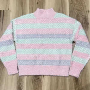 Major Label Group Colorblock Knit Soft Pastel Sweater Women’s Medium thumbnail 2