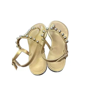 Stuart Weitzman Sandals Womens Pearl Jelly Thong Flats Size 7 thumbnail 4