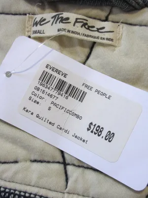 NWT Free People Kara Quilted Cardi Jacket in Pacific Combo Open Front S thumbnail 7