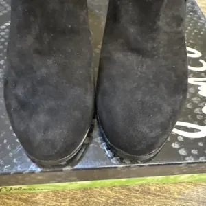 SAM‎ EDELMAN Louie Ankle Boot Black Suede Western Fringe, Zip, Women's Size 10 thumbnail 4