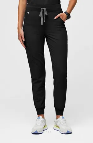 Figs High Waisted Zamora Jogger Scrub Pants - Black thumbnail 1