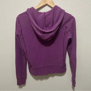 Vintage Y2K Nike Women’s Purple Zip-Up Hoodie Size Medium Retro Streetwear Sport thumbnail 2