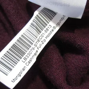 NWT Quince Mongolian Cashmere Full-Zip Hoodie in Burgundy Sweater M thumbnail 4