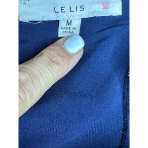 Le Lis Navy and White Pinstripe V-Neck Sheath Column Dress‎ Size Medium Business thumbnail 8