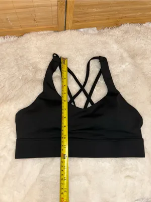 Zyia Active black strappy sports bra workout exercise woman’s size large gym thumbnail 5