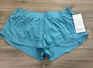 NWT Lululemon Hotty Hot Low-Rise Lined Short 2.5" Washed Blue Women Size 14 thumbnail 1