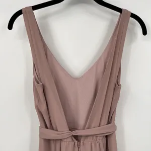 Show Me Your Mumu Jenn Maxi Bridesmaids Formal Dress Soft Beige Chiffon Sz Small thumbnail 4