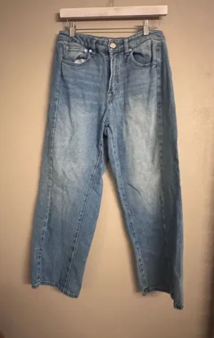 OAT NY Barrel Leg Jeans Blue Size 10 thumbnail 1