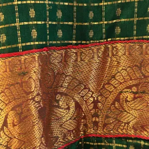 Indian Dress Partywear Green Gold Size S thumbnail 6