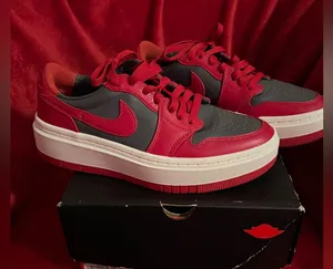 Nike Jordan 1 Elevate Low Varsity Red and Charcoal Gray thumbnail 1