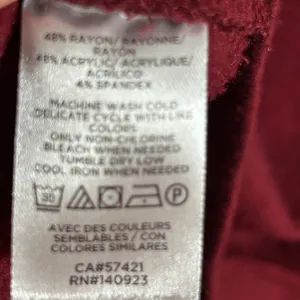 Lou & Grey Petites Signaturesoft Sweatshirt Burgundy Red Crew‎ Neck Medium M thumbnail 5