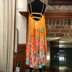 Arula Tropical Print Midi Slip Dress thumbnail 6
