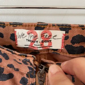 Free People We The Free Denim Mini Skirt Leopard Print Brown Black Women's 28 thumbnail 7
