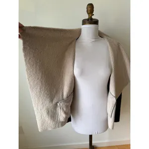 Free People Fate Faux Fur Handkerchief Collar Black Beige Women's Jacket Small thumbnail 8
