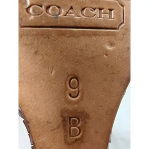 Womens Coach Wedge Sandals Tan Size 9B thumbnail 5