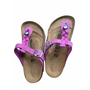 NEW BIRKENSTOCK Gizeh Braided Women 6 36 Regular Festival Fushia Leather Sandals thumbnail 3