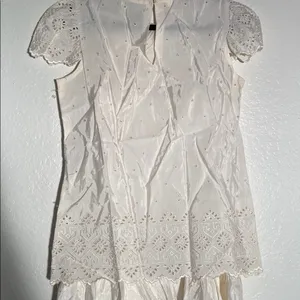Vintage 80’s Bone White‎ Lace Dress Sise S/M thumbnail 3