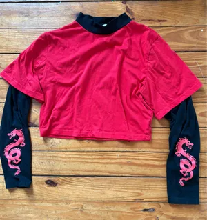 Red Dragon Crop Top thumbnail 1