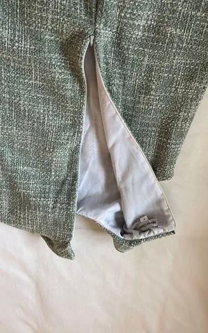 Boutique green cloth knit formal dress thumbnail 3