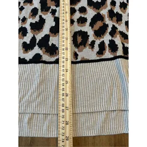 New Directions Sweater, Knit, Animal Print / Leopard, Oversized Small thumbnail 7