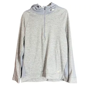 ASICS Womens Size Large Gray D1 Quarter Zip Hoodie Pullover Athletic Running Top thumbnail 2
