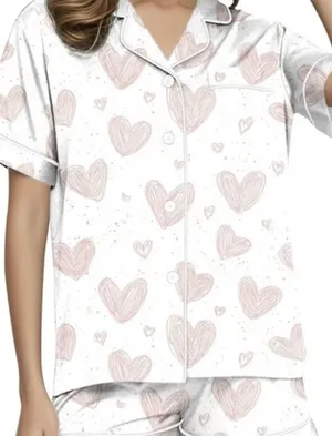 Abound for Nordstrom Cream Pajama Set Heart Print thumbnail 9