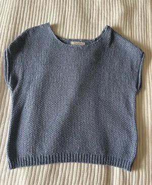 Blue knit top thumbnail 1