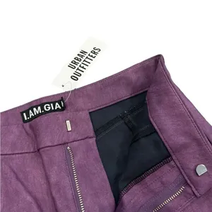 I.AM.GIA Saros Straight Leg Purple Faux Leather Pants NWT S thumbnail 7