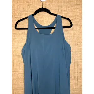 Halara Teal Blue Racerback High Low Everyday Activity Dress with Shelf Bra L thumbnail 3
