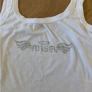 Edikted Cropped Angel Tank Top Heaven Diamond Size S White thumbnail 2