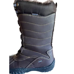 J41 Avery Boots Womens Size 8.5 Brown Faux Fur Winter Duck Boot Front Lace EUC thumbnail 5