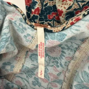 Free People Melanie Long Sleeve Top Floral Cotton Cottagecore Romantic Small NWT thumbnail 5