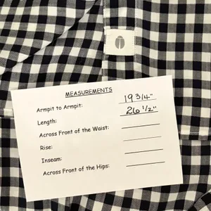 GRAYSON The Hero Black White Gingham Button Front Shirt Blouse Size 02 Small thumbnail 14