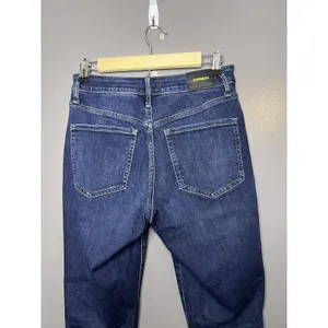 Express Curvy Skinny Mid Rise Jeans Womens 4L Med Wash Distressed Tall Denim thumbnail 5