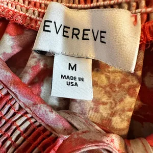 Evereve Keira floral Smocked Neck Blouse Sz M thumbnail 5
