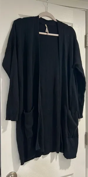 BCBGeneration Black Duster Sweater thumbnail 1