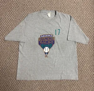 Arizona Diamondbacks Mark Grace #17 Y2K Lee Sport Gray Vintage MLB Jersey Shirt thumbnail 1