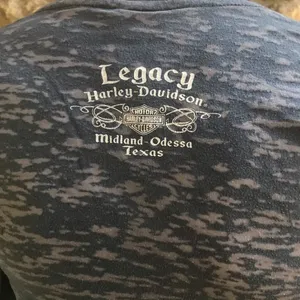 Harley Davidson Legacy Midland -Odessa Texas Gray V-Neck Short Sleeve Shirt S thumbnail 5
