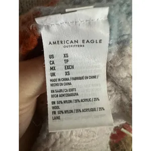 American Eagle Outfitters XS Striped Wool Blend Crewneck Sweater Multicolor thumbnail 6