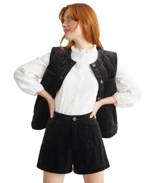 & Other Stories High Waist Quilted Velvet Shorts Coquette Dark‎ Academia Preppy thumbnail 1