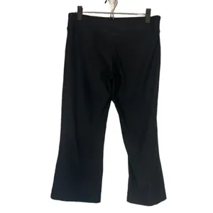 Nike Black Wide Leg Athletic Cropped Stretch Pants Women Sz M thumbnail 2