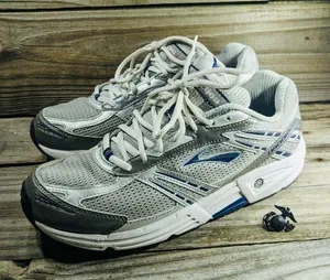 Brooks Womens Addiction 10th Edition Silver Gray Walking Running Shoes Sz 9.5 thumbnail 1